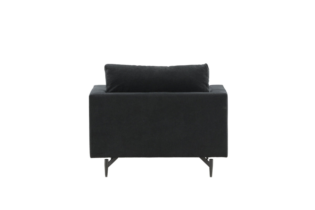 Sofia Sessel in Schwarz präsentiert im Onlineshop von KAQTU Design AG. Sessel mit Armlehnen ist von Venture Home