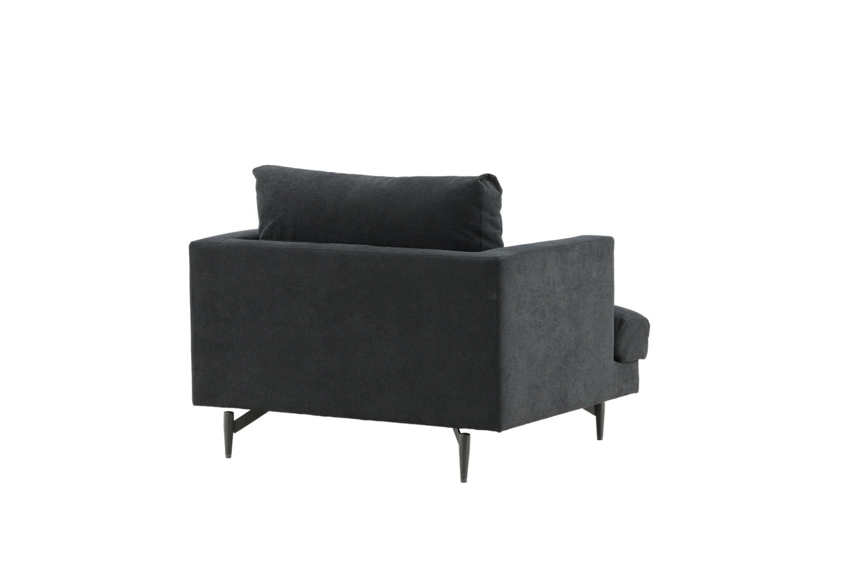 Sofia Sessel in Schwarz präsentiert im Onlineshop von KAQTU Design AG. Sessel mit Armlehnen ist von Venture Home
