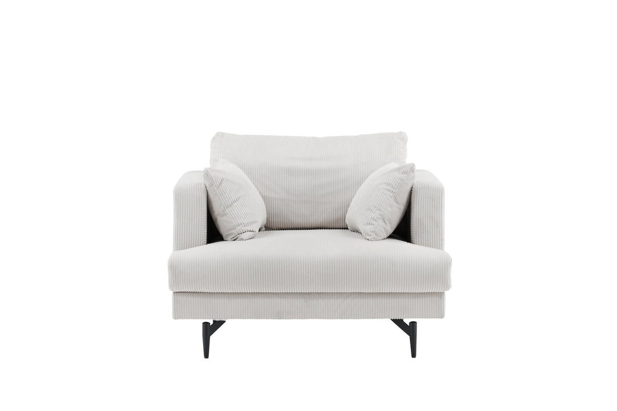 Sofia Sessel in Beige präsentiert im Onlineshop von KAQTU Design AG. Sessel mit Armlehnen ist von Venture Home