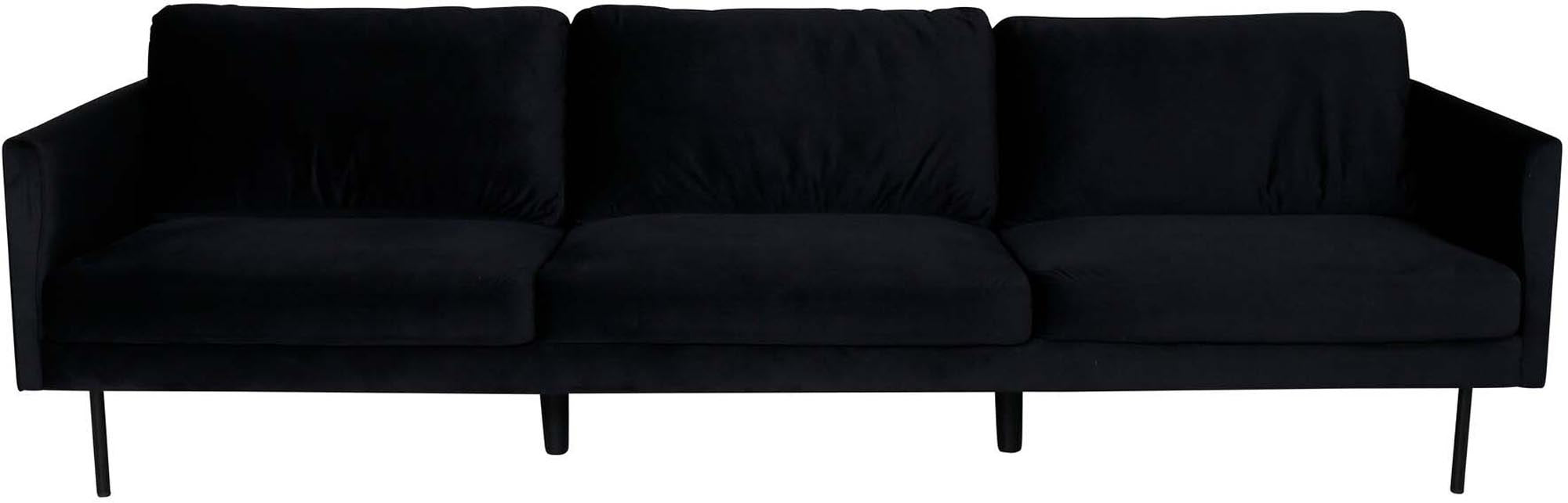 Luxuriöses Zoom 3er Sofa in Hellbeige von Venture Home: Samt, skandinavisches Design, Komfort, Stabilität, pflegeleicht.