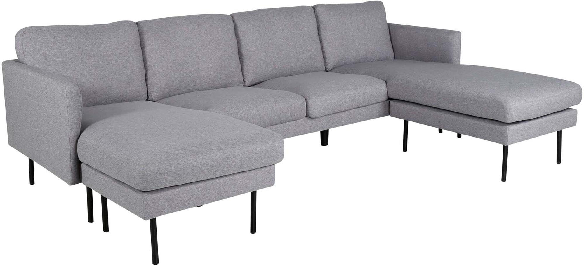 Zoom U-Sofa in Grau präsentiert im Onlineshop von KAQTU Design AG. L-Sofa rechts ist von Venture Home