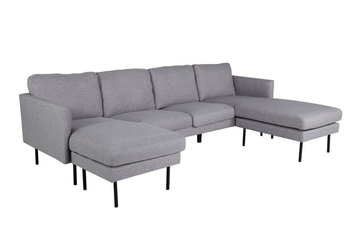 Zoom U-Sofa in Grau präsentiert im Onlineshop von KAQTU Design AG. L-Sofa rechts ist von Venture Home