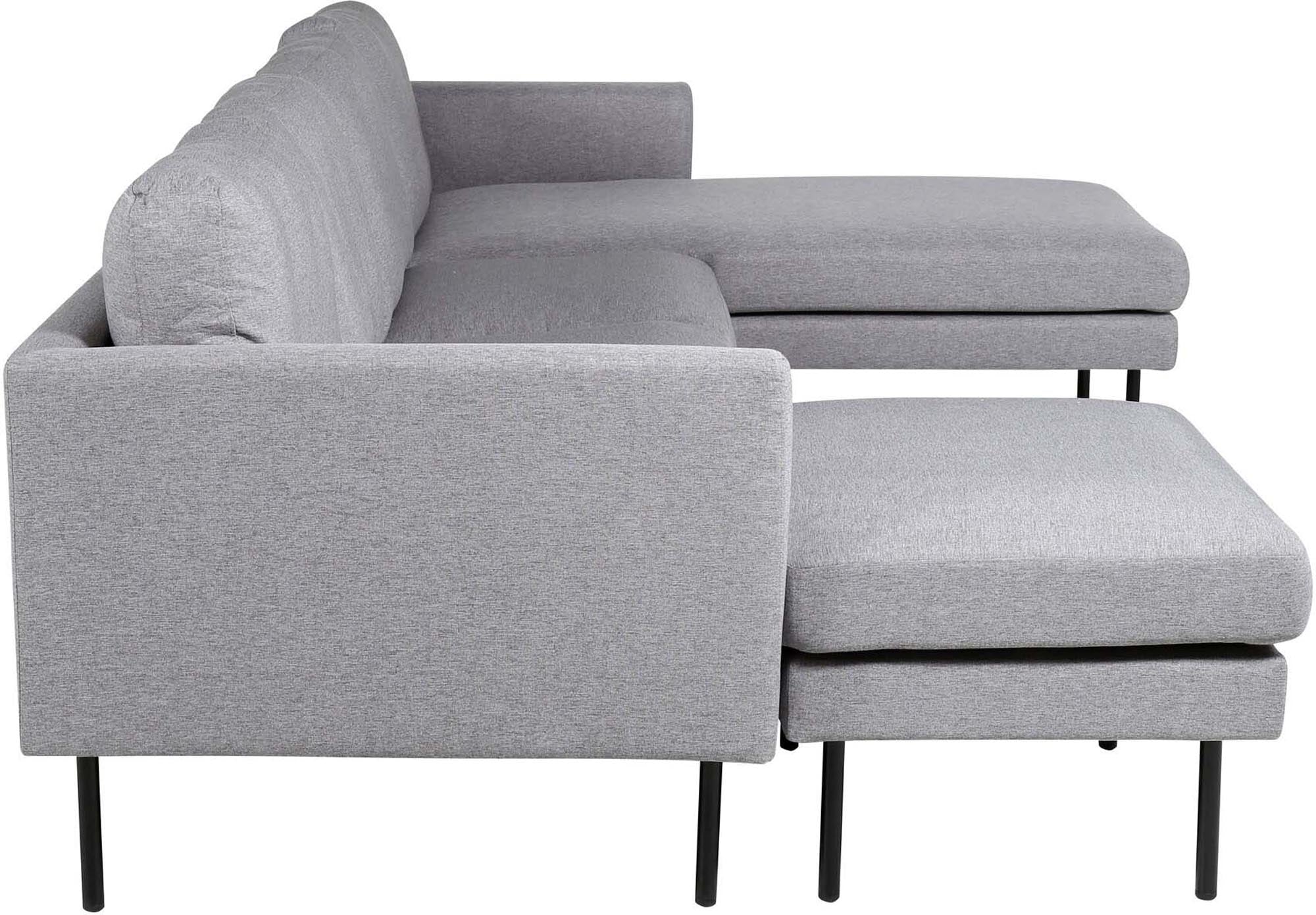 Zoom U-Sofa in Grau präsentiert im Onlineshop von KAQTU Design AG. L-Sofa rechts ist von Venture Home
