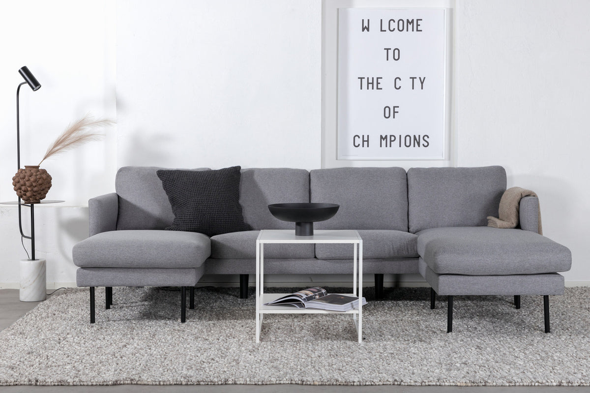 Zoom U-Sofa in Grau präsentiert im Onlineshop von KAQTU Design AG. L-Sofa rechts ist von Venture Home
