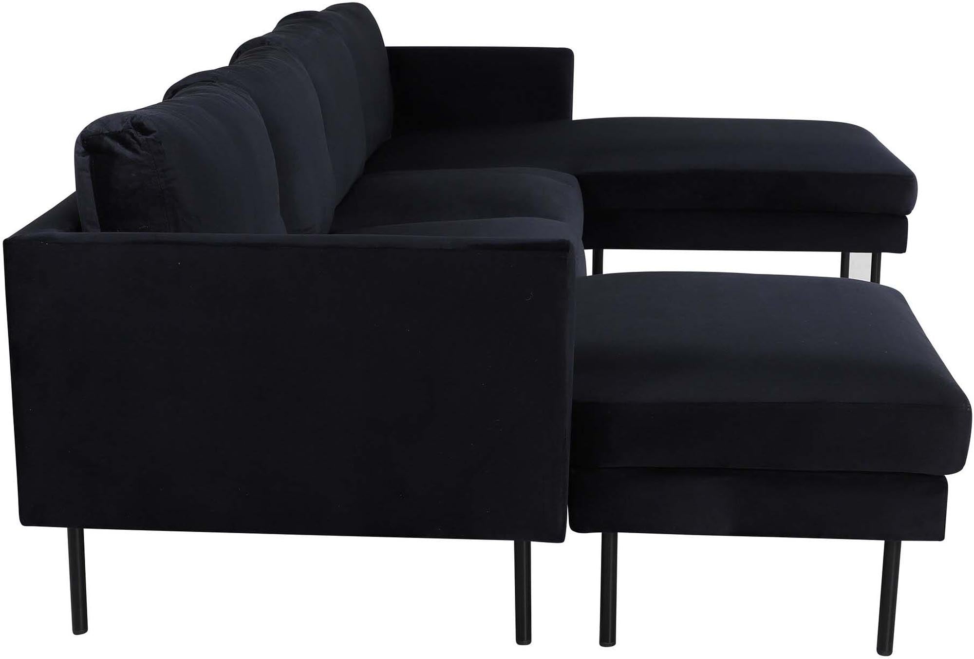 Zoom U-Sofa in Schwarz präsentiert im Onlineshop von KAQTU Design AG. L-Sofa rechts ist von Venture Home