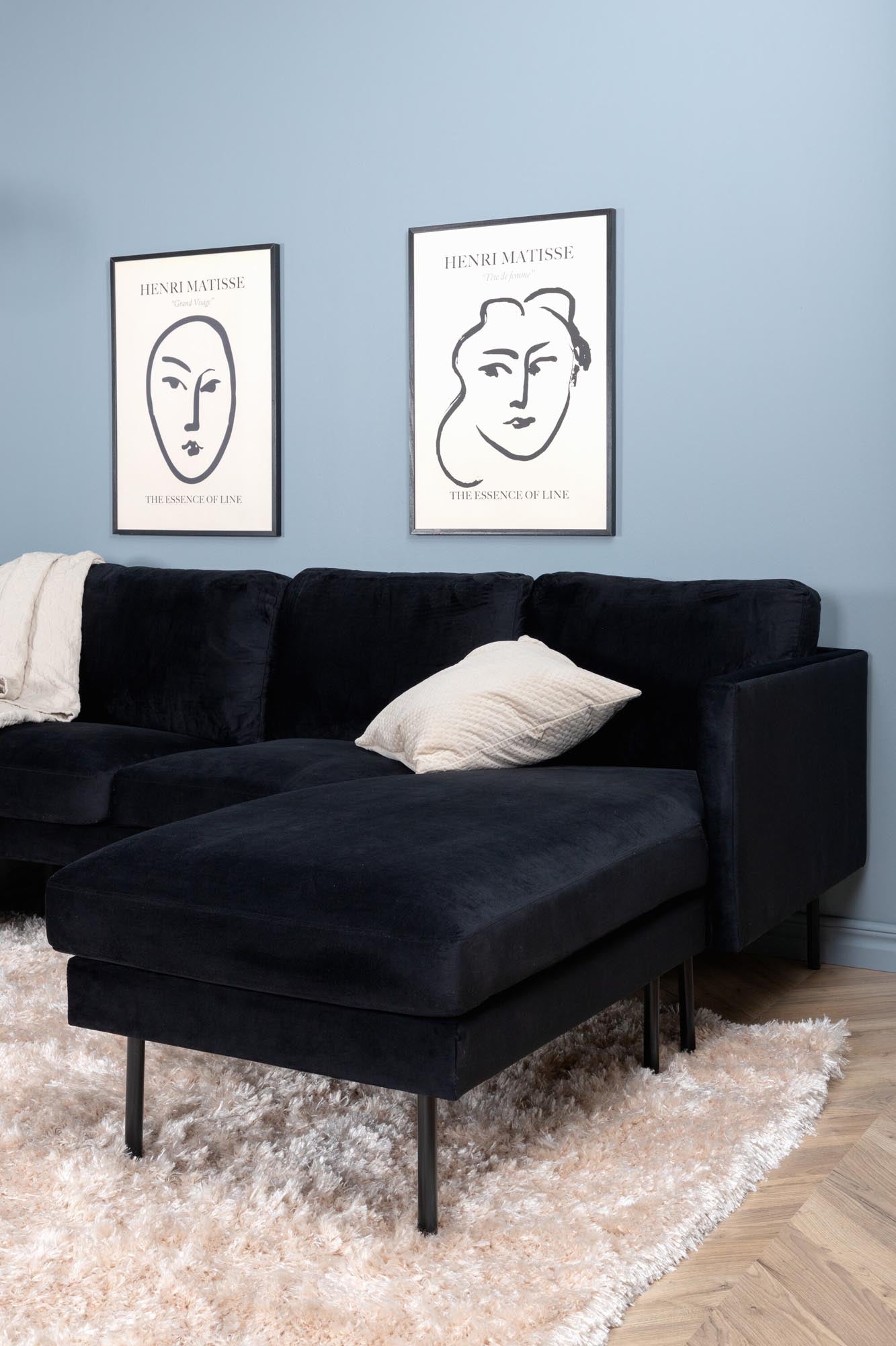 Zoom U-Sofa in Schwarz präsentiert im Onlineshop von KAQTU Design AG. L-Sofa rechts ist von Venture Home