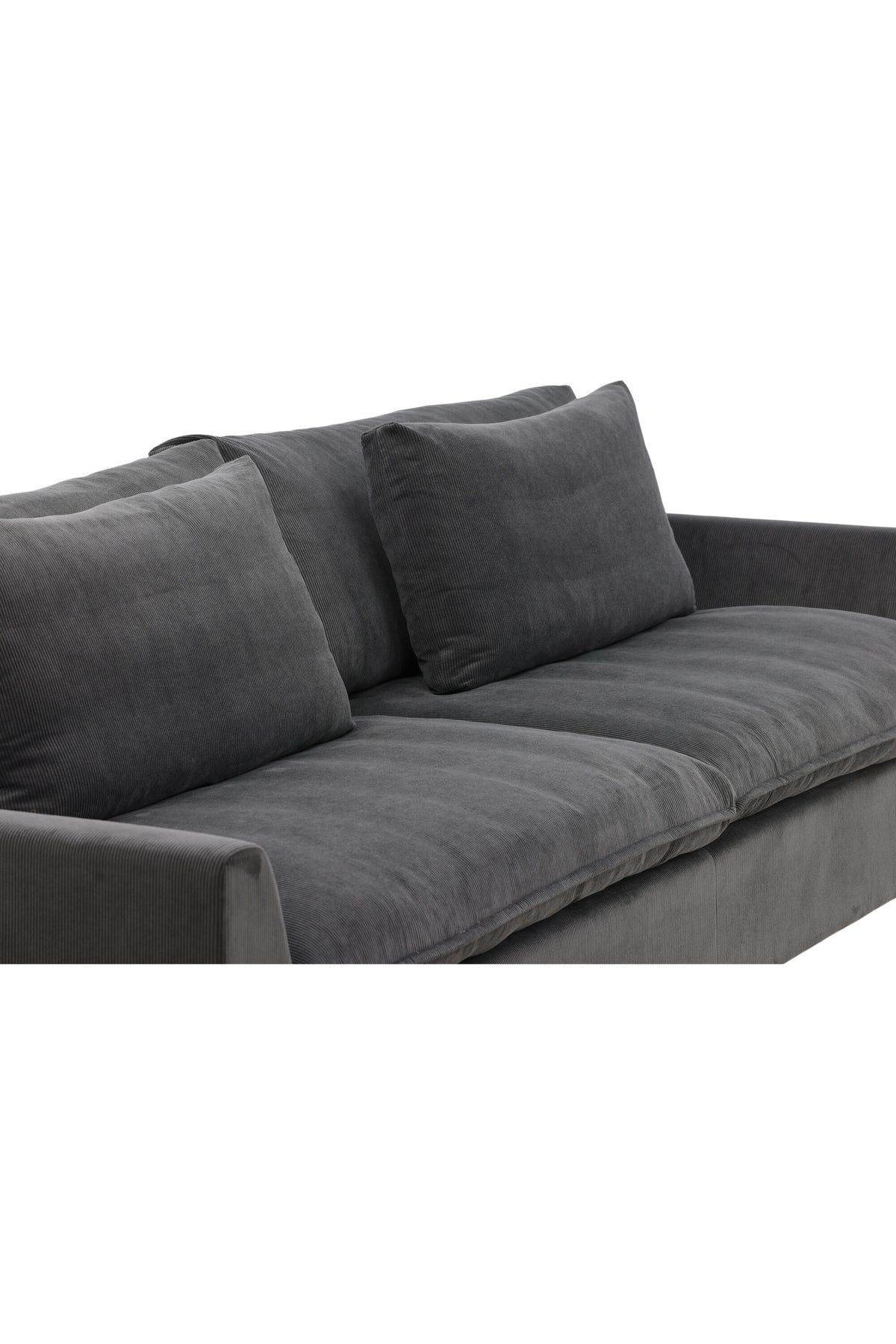 Durham Sofa in Dunkelgrau präsentiert im Onlineshop von KAQTU Design AG. 3er Sofa ist von Venture Home