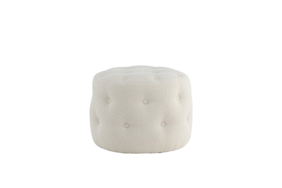 Benjamin Ottoman / Pouf in Weiss präsentiert im Onlineshop von KAQTU Design AG. Pouf ist von Venture Home