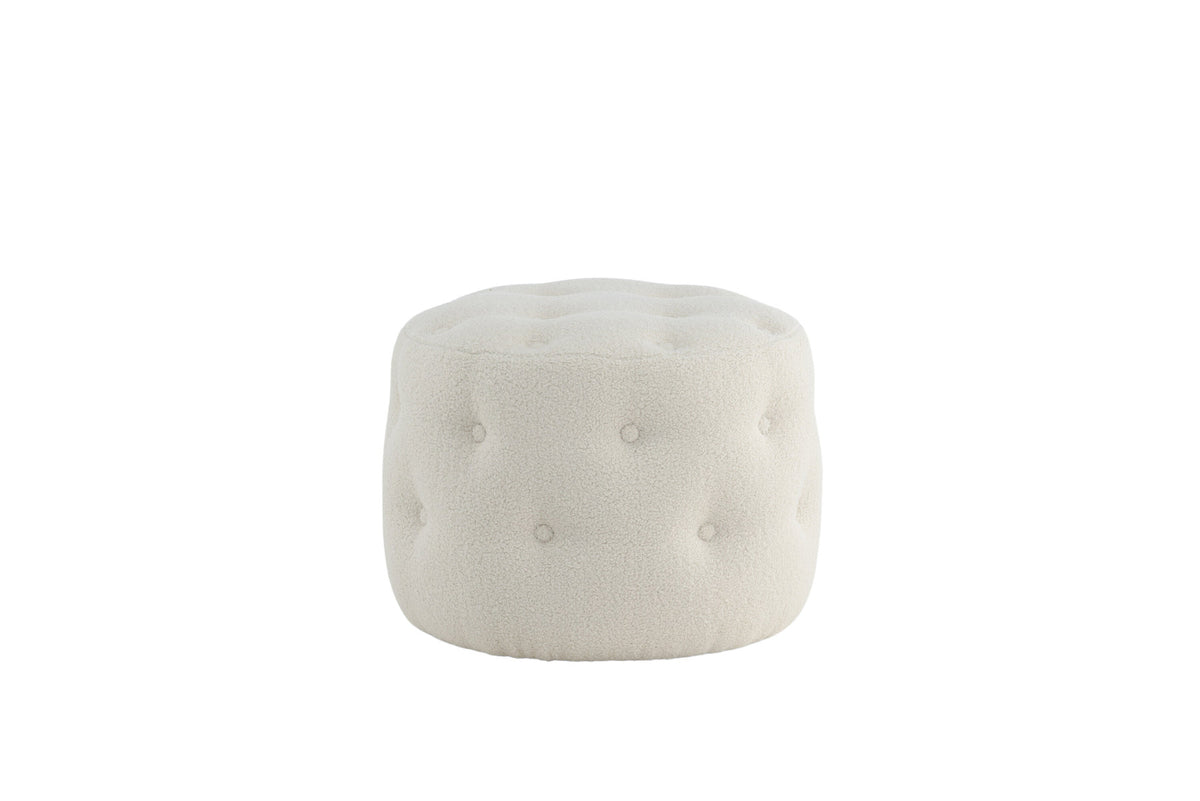 Benjamin Ottoman / Pouf in Weiss präsentiert im Onlineshop von KAQTU Design AG. Pouf ist von Venture Home