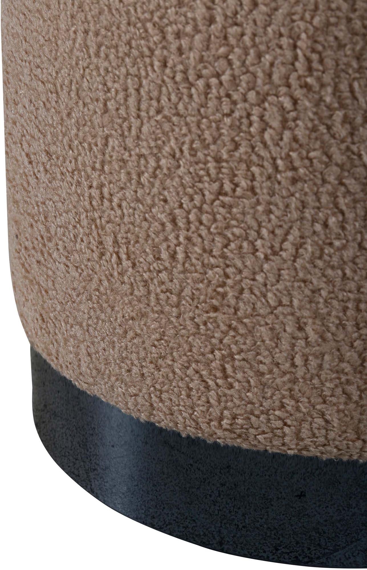 Benji Ottoman: Stilvoller Pouf in Beige für zeitgemässes Interieur.