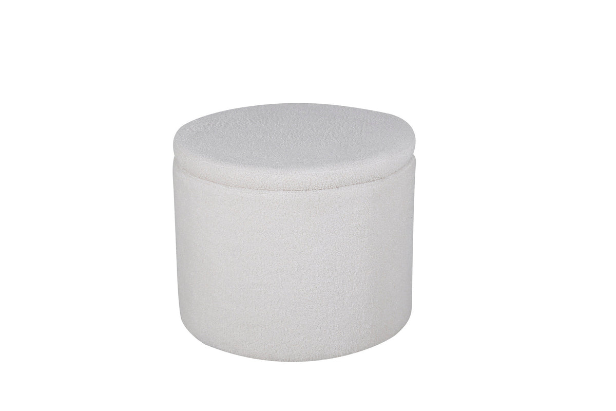 Dunken Ottoman / Pouf in Weiss präsentiert im Onlineshop von KAQTU Design AG. Pouf ist von Venture Home
