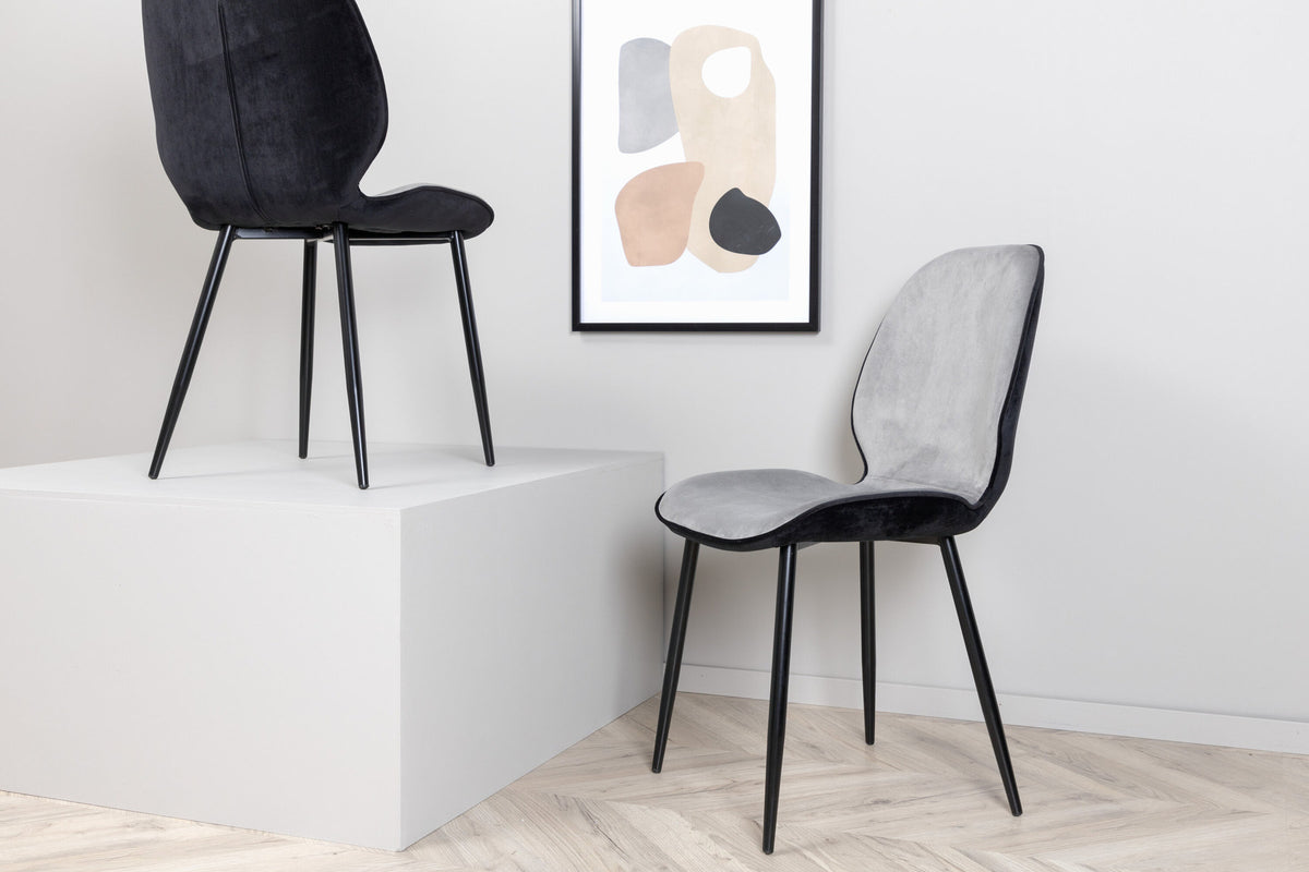 Emma Stuhl in Grau präsentiert im Onlineshop von KAQTU Design AG. Stuhl ist von Venture Home