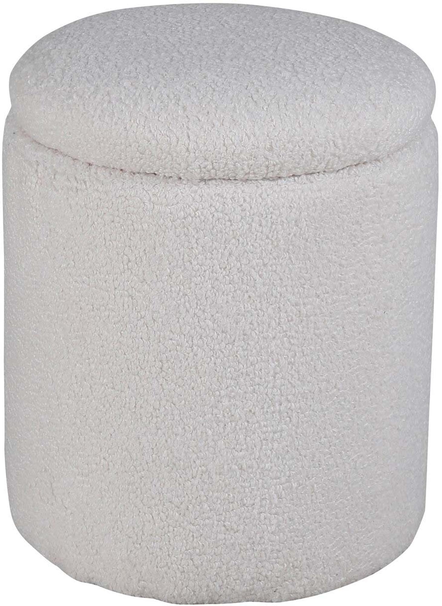 Limpen Ottoman / Pouf in Weiss präsentiert im Onlineshop von KAQTU Design AG. Pouf ist von Venture Home