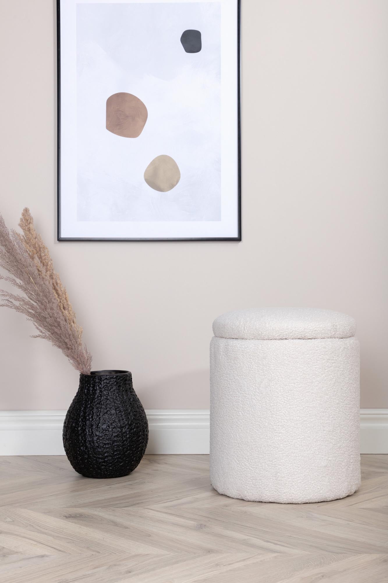 Limpen Ottoman / Pouf in Weiss präsentiert im Onlineshop von KAQTU Design AG. Pouf ist von Venture Home