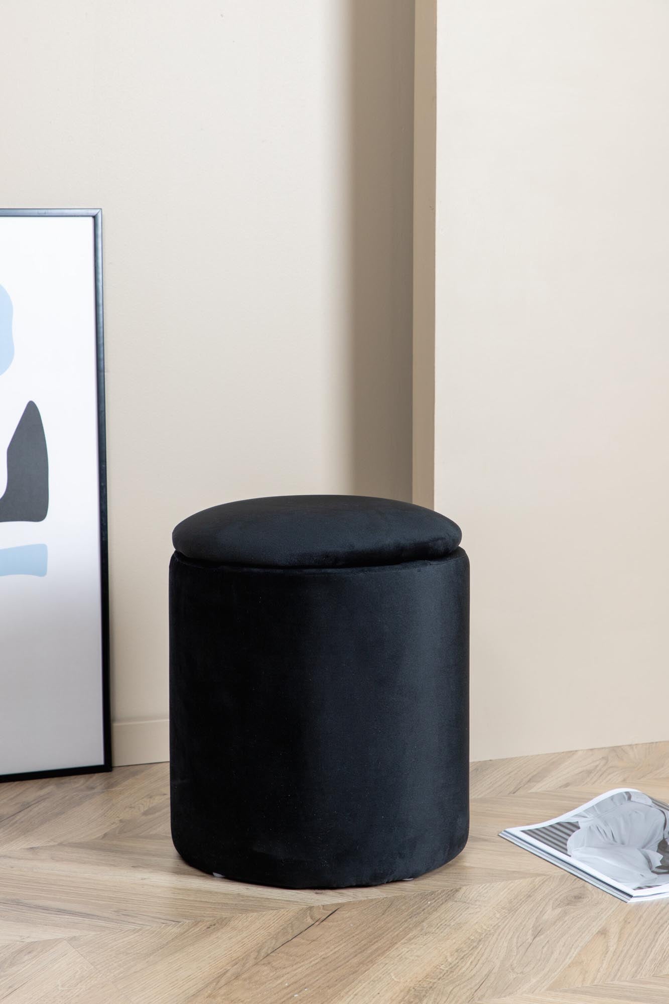 Limpen Ottoman / Pouf in Schwarz präsentiert im Onlineshop von KAQTU Design AG. Pouf ist von Venture Home