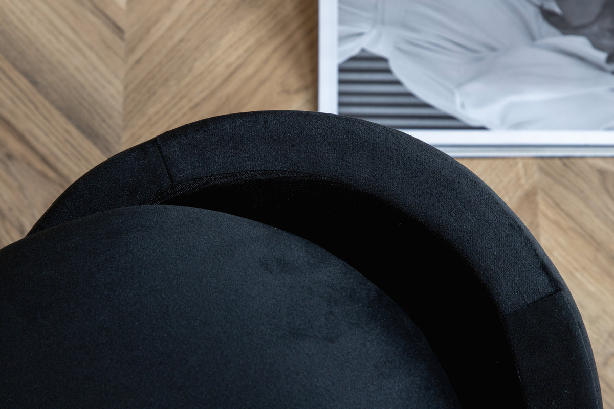 Limpen Ottoman / Pouf in Schwarz präsentiert im Onlineshop von KAQTU Design AG. Pouf ist von Venture Home