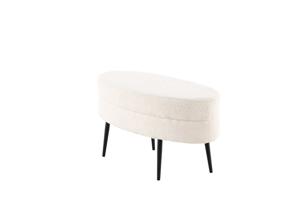 Otto Ottoman / Pouf in Weiss präsentiert im Onlineshop von KAQTU Design AG. Ottoman ist von Venture Home