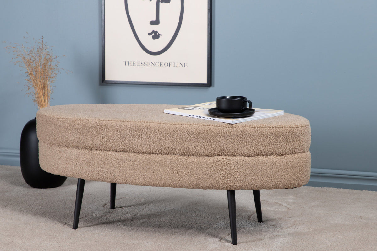 Otto Ottoman / Pouf in Beige präsentiert im Onlineshop von KAQTU Design AG. Ottoman ist von Venture Home
