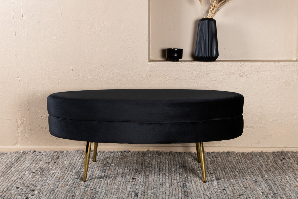 Otto Ottoman / Pouf in Schwarz präsentiert im Onlineshop von KAQTU Design AG. Ottoman ist von Venture Home