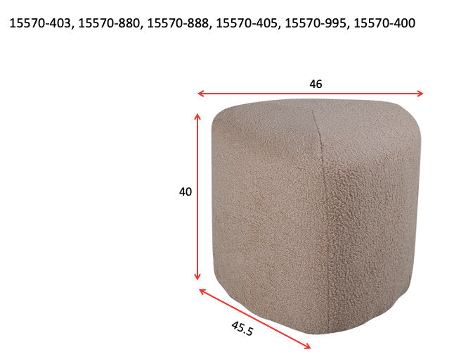 Peg Ottoman / Pouf in Weiss präsentiert im Onlineshop von KAQTU Design AG. Pouf ist von Venture Home
