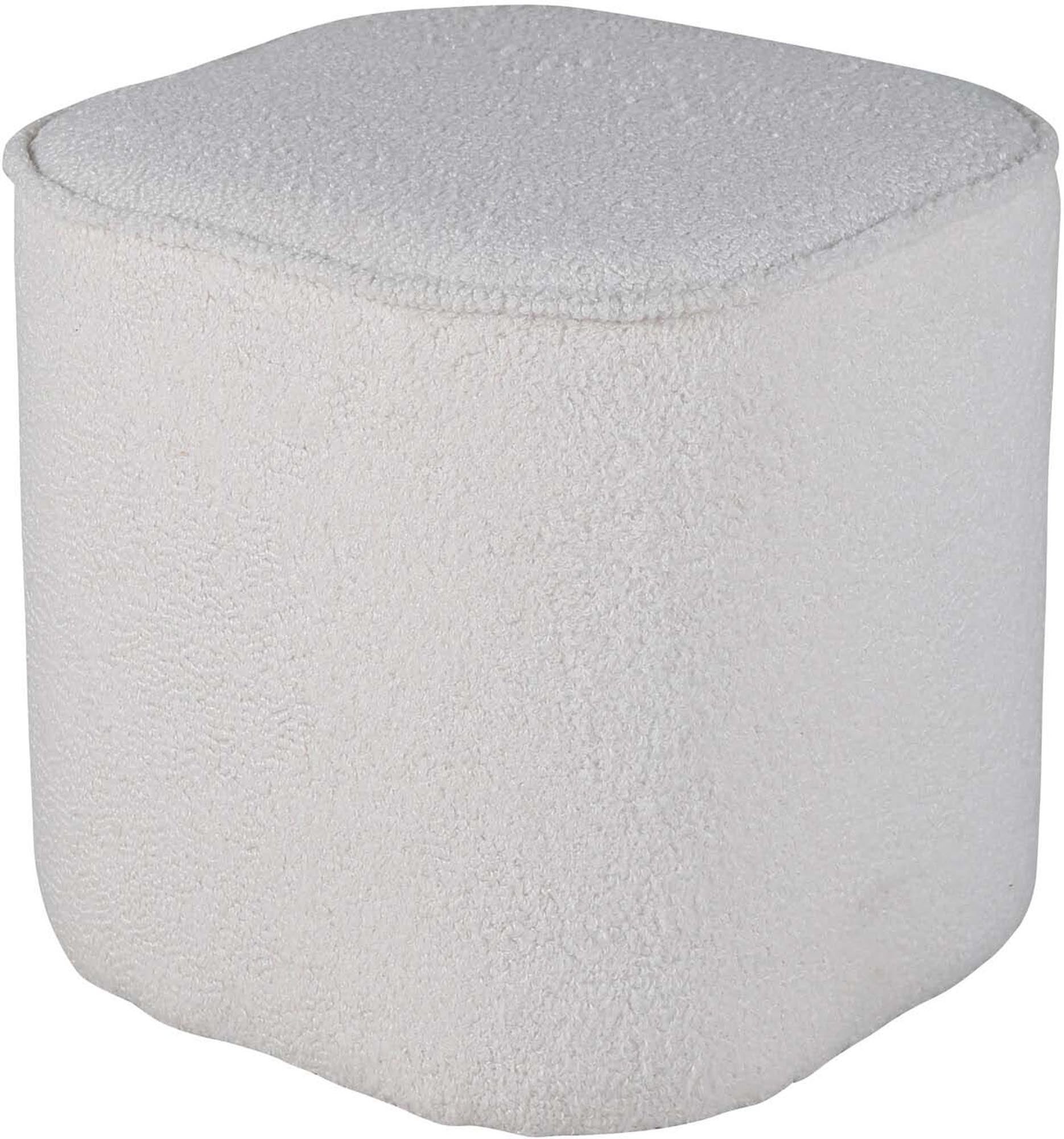 Piff Ottoman / Pouf in Weiss präsentiert im Onlineshop von KAQTU Design AG. Pouf ist von Venture Home