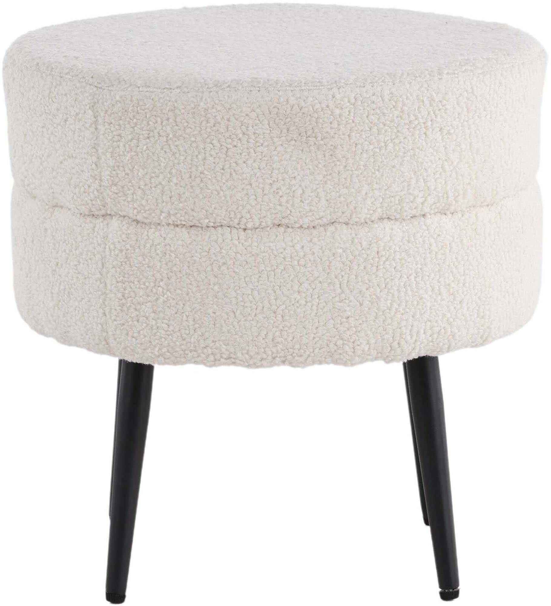 Pot Ottoman / Pouf in Weiss präsentiert im Onlineshop von KAQTU Design AG. Pouf ist von Venture Home