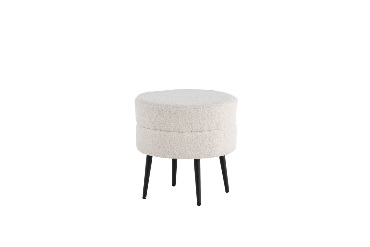 Pot Ottoman / Pouf in Weiss präsentiert im Onlineshop von KAQTU Design AG. Pouf ist von Venture Home