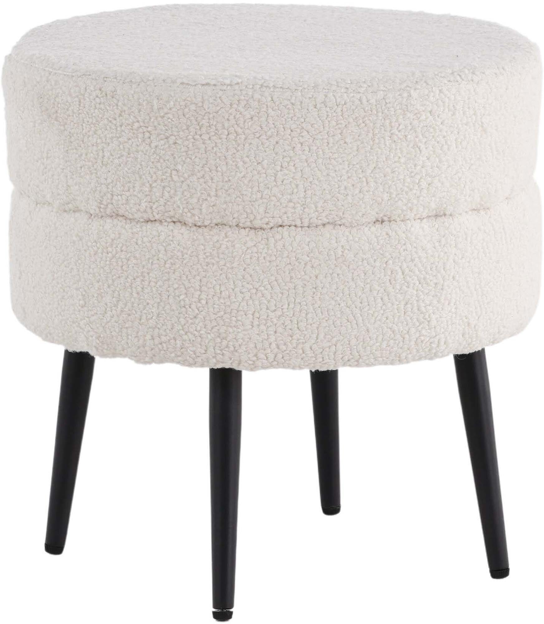 Pot Ottoman / Pouf in Weiss präsentiert im Onlineshop von KAQTU Design AG. Pouf ist von Venture Home