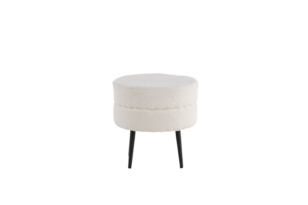 Pot Ottoman / Pouf in Weiss präsentiert im Onlineshop von KAQTU Design AG. Pouf ist von Venture Home