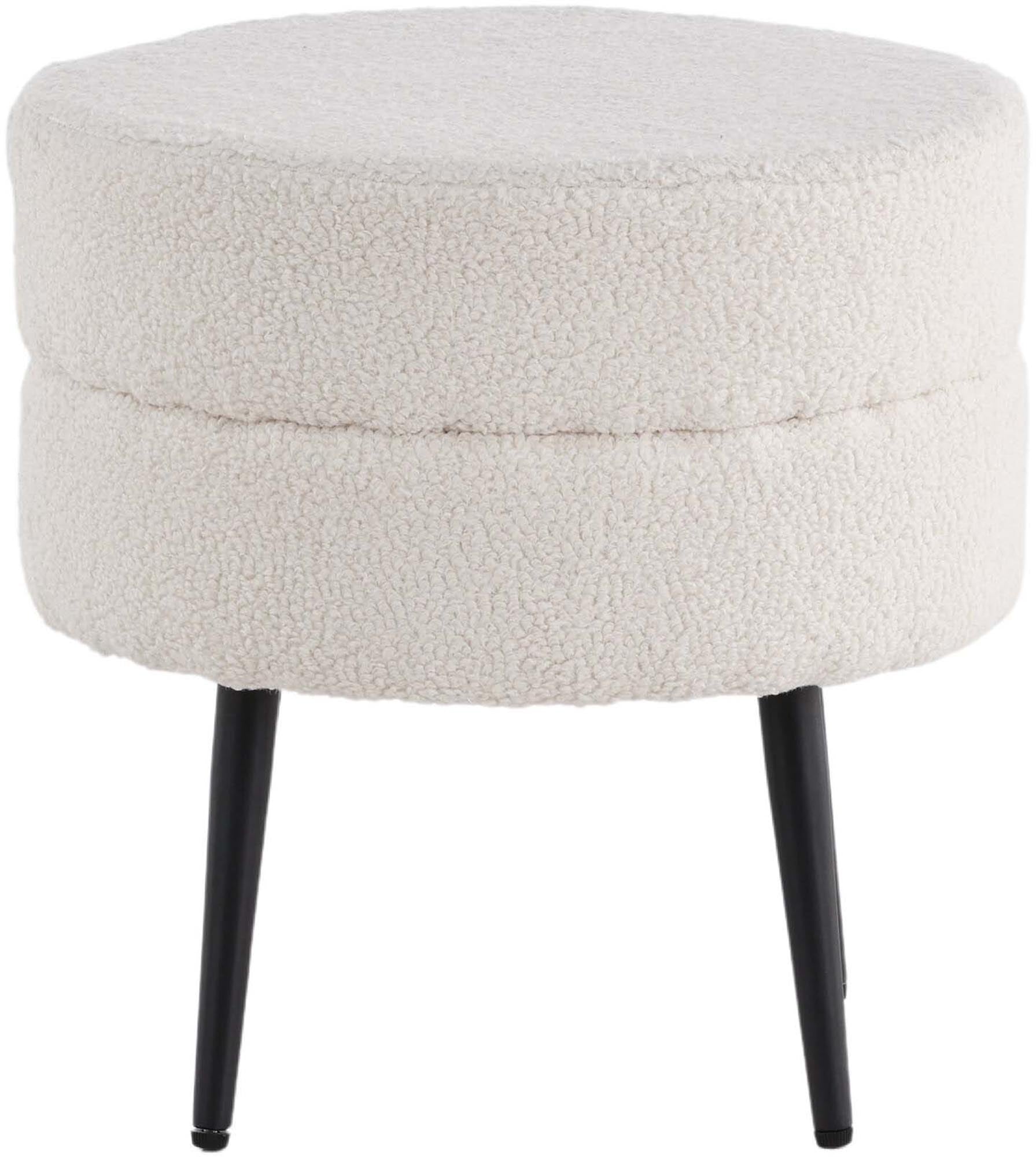 Pot Ottoman / Pouf in Weiss präsentiert im Onlineshop von KAQTU Design AG. Pouf ist von Venture Home