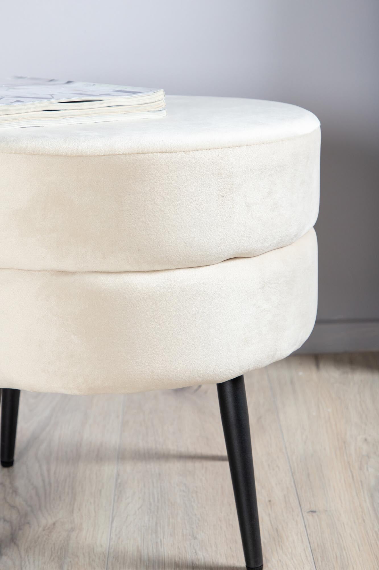 Pot Ottoman / Pouf in Hell beige präsentiert im Onlineshop von KAQTU Design AG. Pouf ist von Venture Home
