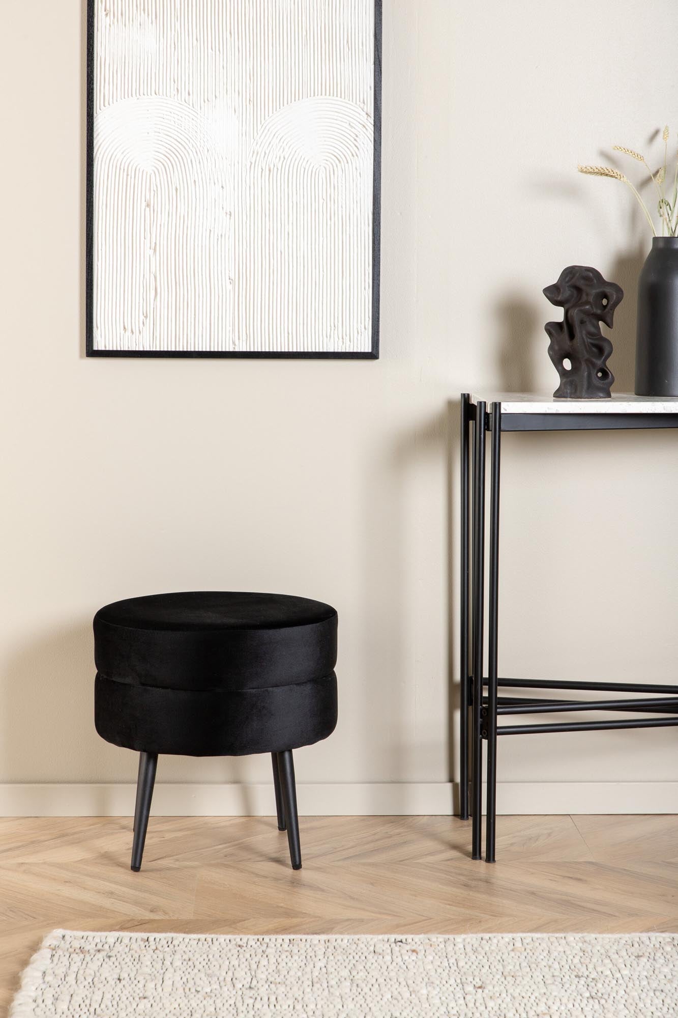 Pot Ottoman / Pouf in Schwarz präsentiert im Onlineshop von KAQTU Design AG. Pouf ist von Venture Home