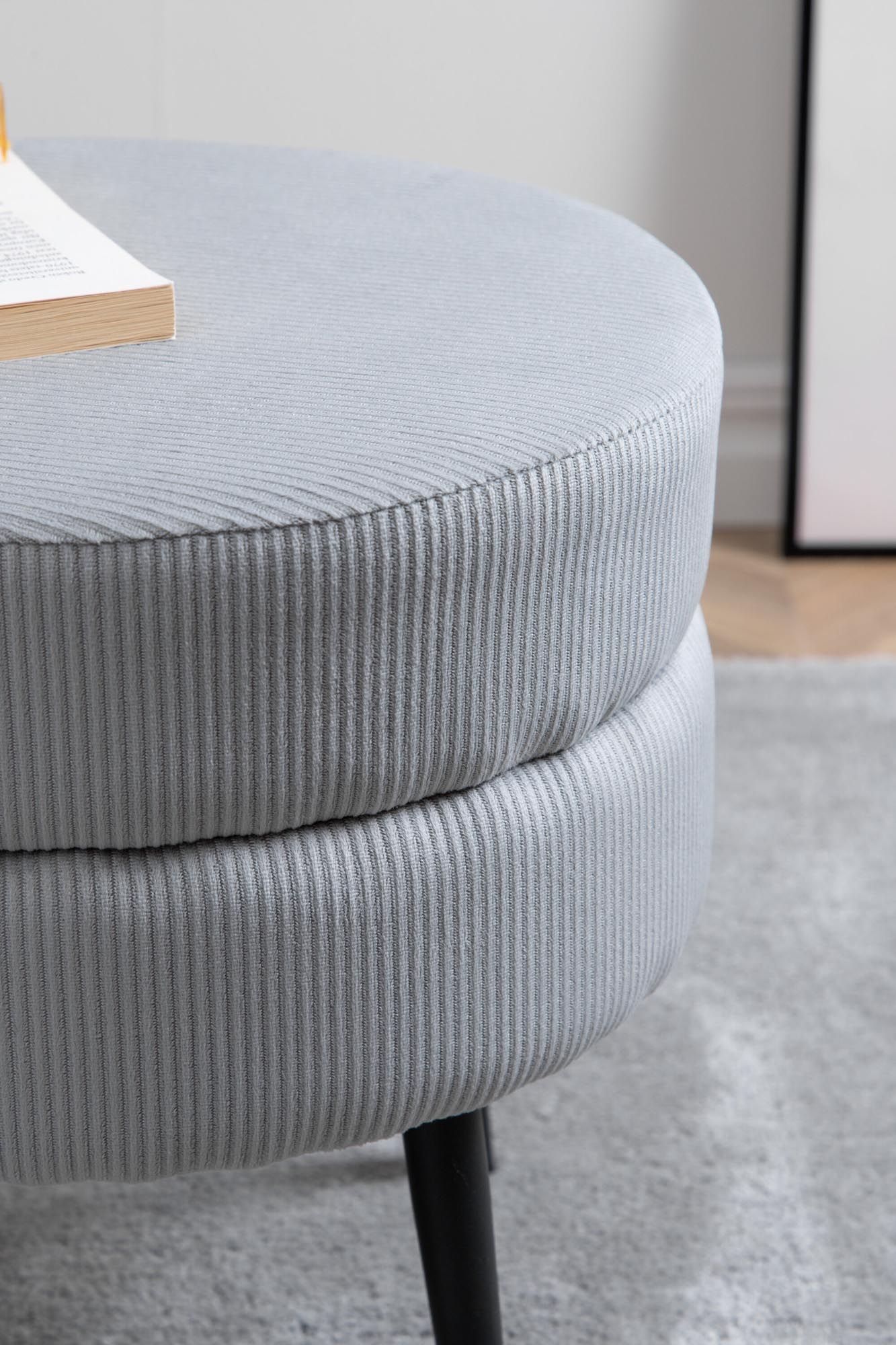 Pot Ottoman / Pouf in Grau präsentiert im Onlineshop von KAQTU Design AG. Pouf ist von Venture Home