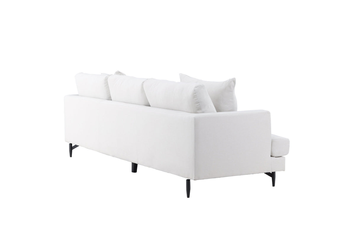 Sofia 3-Seat Sofa in Beige/Schwarz präsentiert im Onlineshop von KAQTU Design AG. 3er Sofa ist von Venture Home