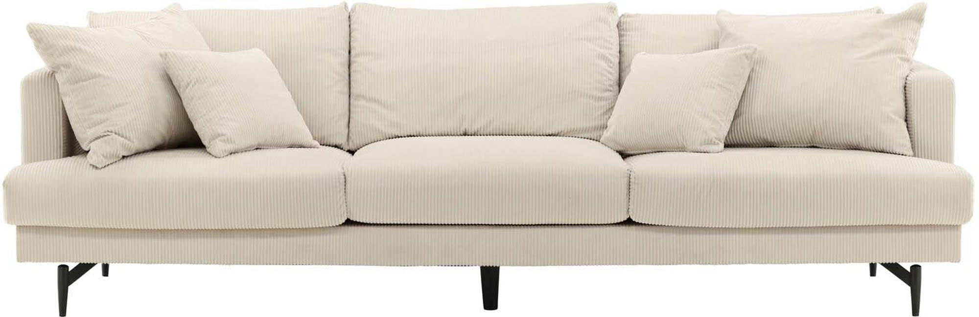 Entdecken Sie das stilvolle Sofia Sofa von Venture Home – ein elegantes 3er Sofa mit hochwertigem Cord-Stoff und modernem Design.