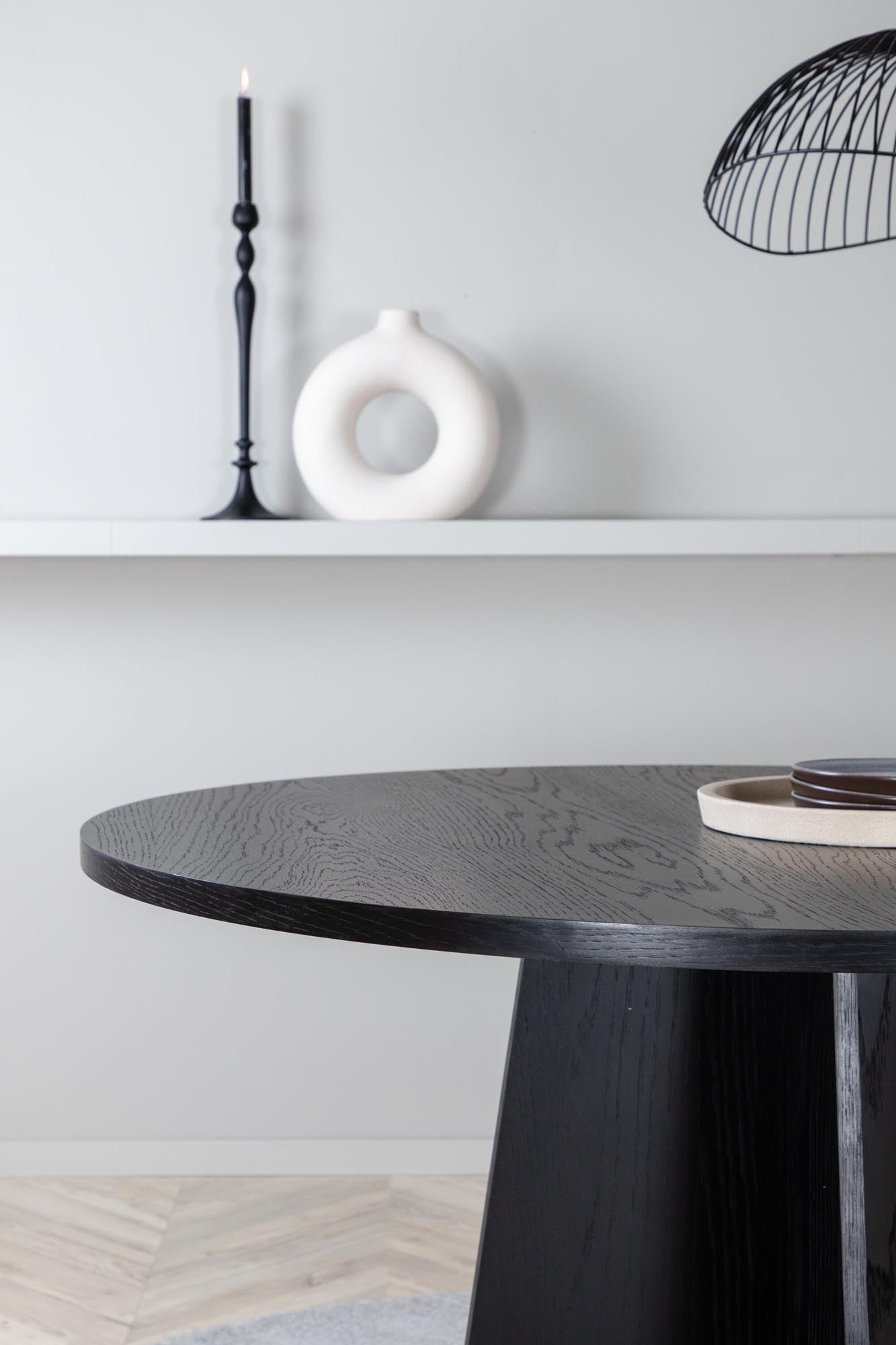 Bootcut Esstisch rund in Schwarz präsentiert im Onlineshop von KAQTU Design AG. Esstisch ist von Venture Home