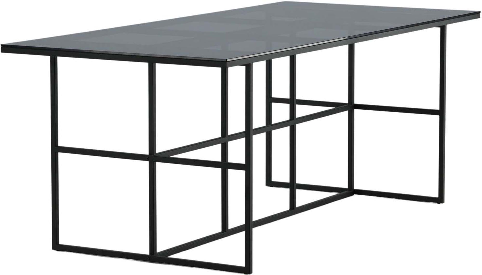 Leif Tisch von Venture Home: Moderner Esstisch mit eleganter Glasoberfläche und stabiler Metallkonstruktion, ideal für stilvolle Essbereiche.