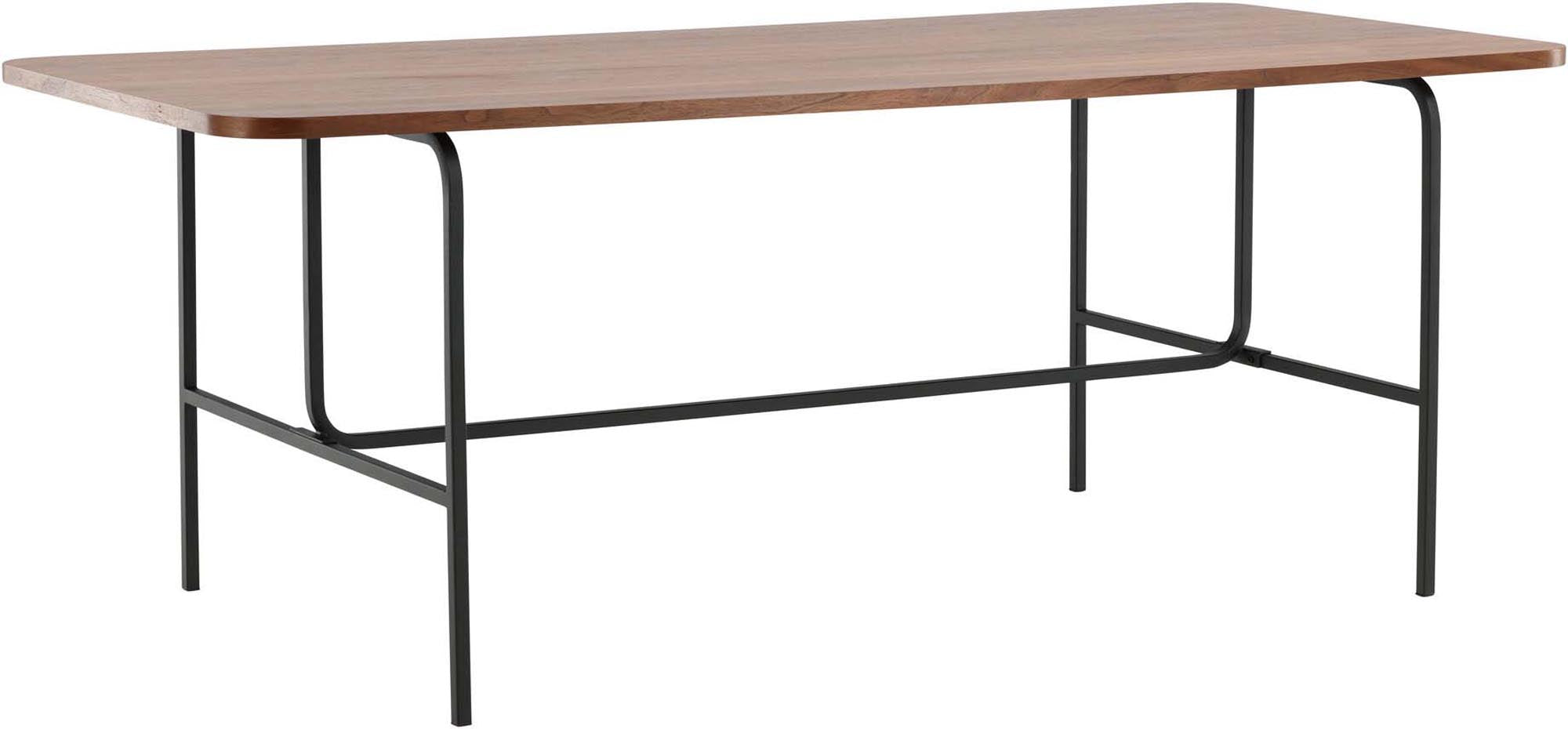 Stylischer Uno Esstisch von Venture Home: Hochwertige MDF-Oberfläche, robustes Metallgestell, ideal für gesellige Abende mit bis zu sechs Personen.