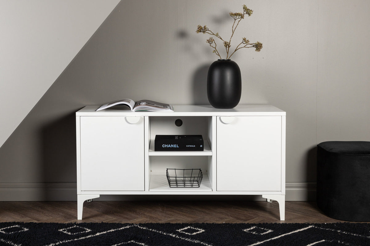 Piring TV Ständer in Weiss präsentiert im Onlineshop von KAQTU Design AG. TV-Möbel ist von Venture Home