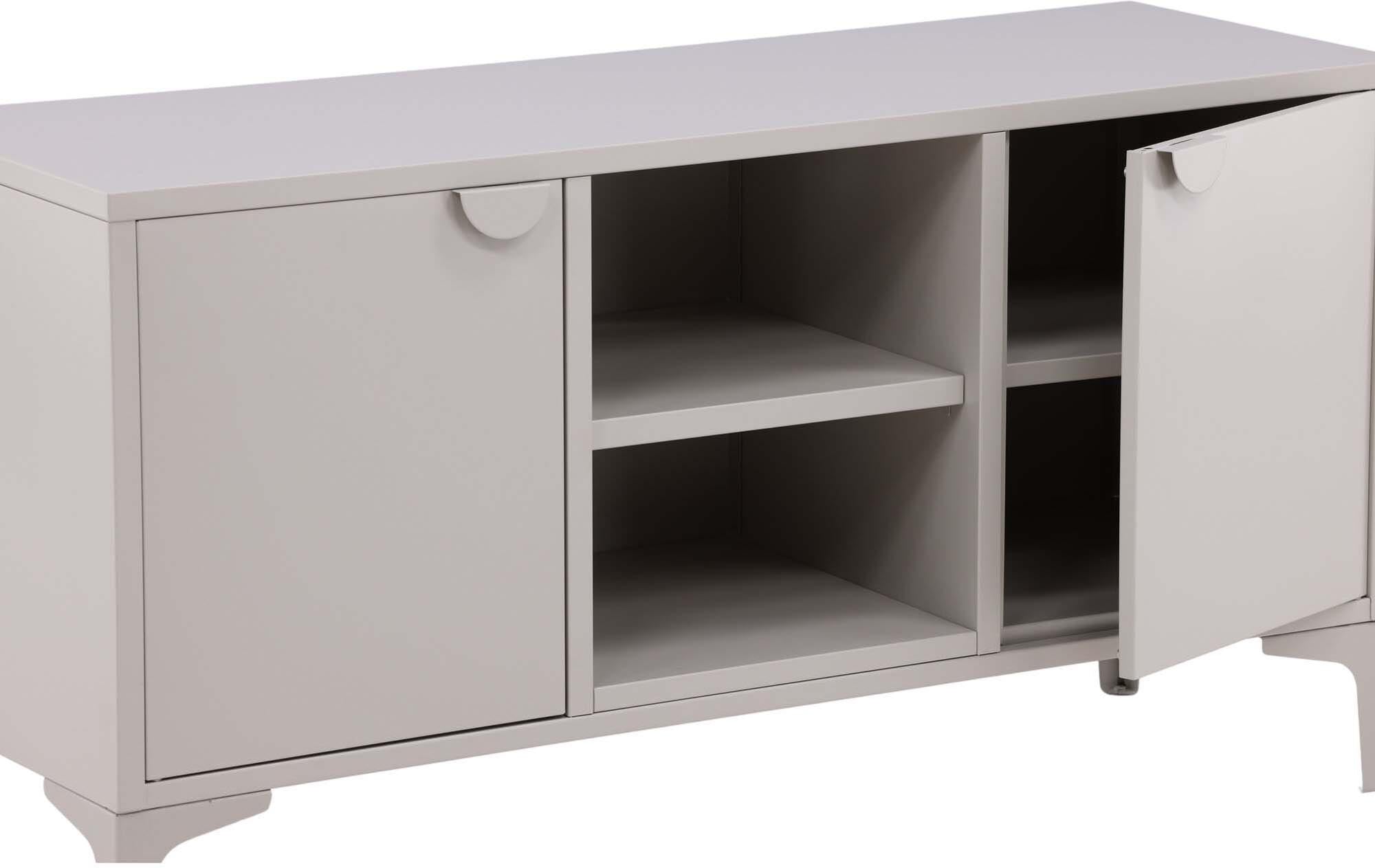 Elegante Piring TV-Bank von Venture Home: Hochwertiger Stahl, viel Stauraum und modernes Design für Ihr Zuhause.