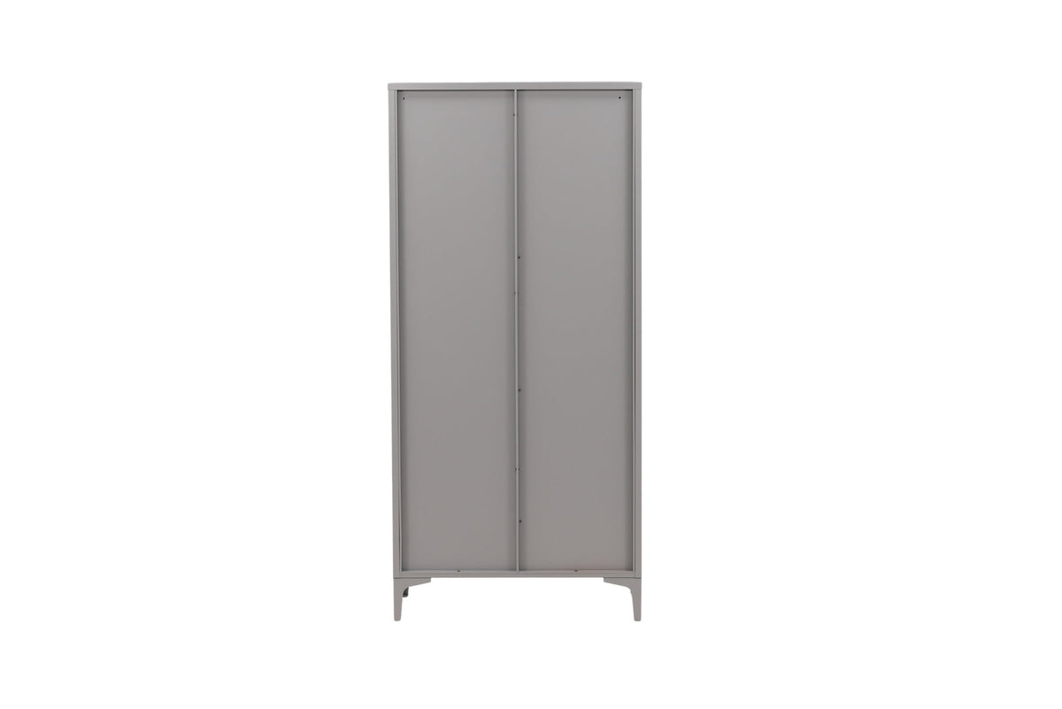 Piring Garderobe in Hellgrau präsentiert im Onlineshop von KAQTU Design AG. Drehtürenschrank ist von Venture Home