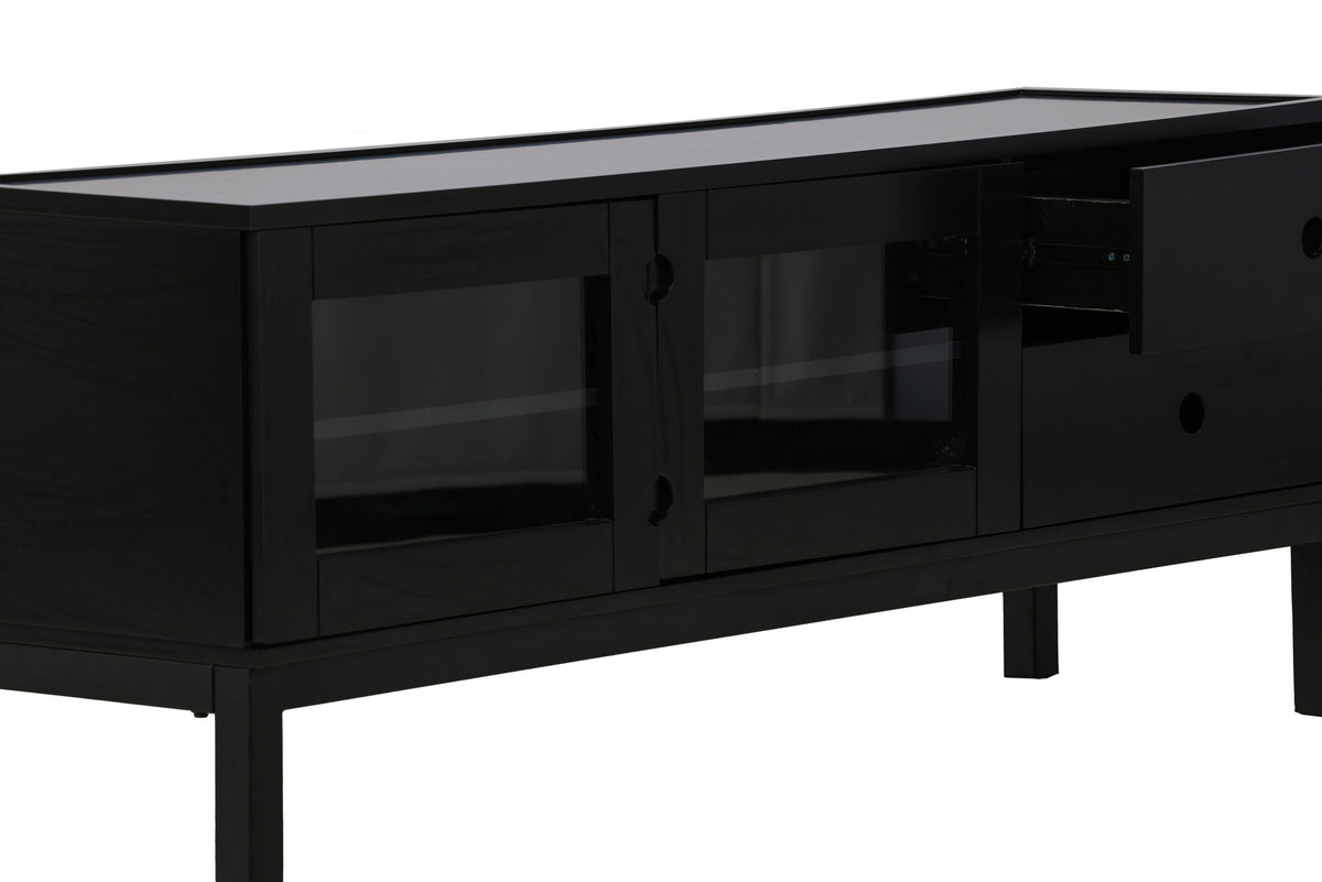 Alcoa Kabinett in Schwarz präsentiert im Onlineshop von KAQTU Design AG. Regal Zubehör ist von Venture Home