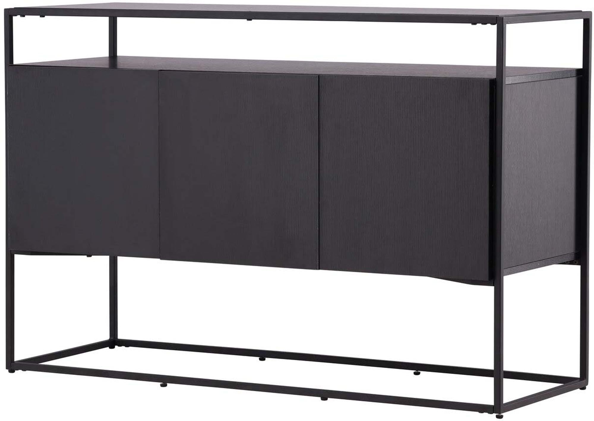 Eleganter Kingsport Kabinett aus Pappel mit Stahlrahmen, bietet stilvolle Aufbewahrung und passt in jeden Wohnraum.