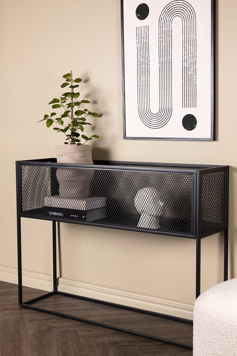 Netz Blumenregal in Schwarz präsentiert im Onlineshop von KAQTU Design AG. Standregal ist von Venture Home