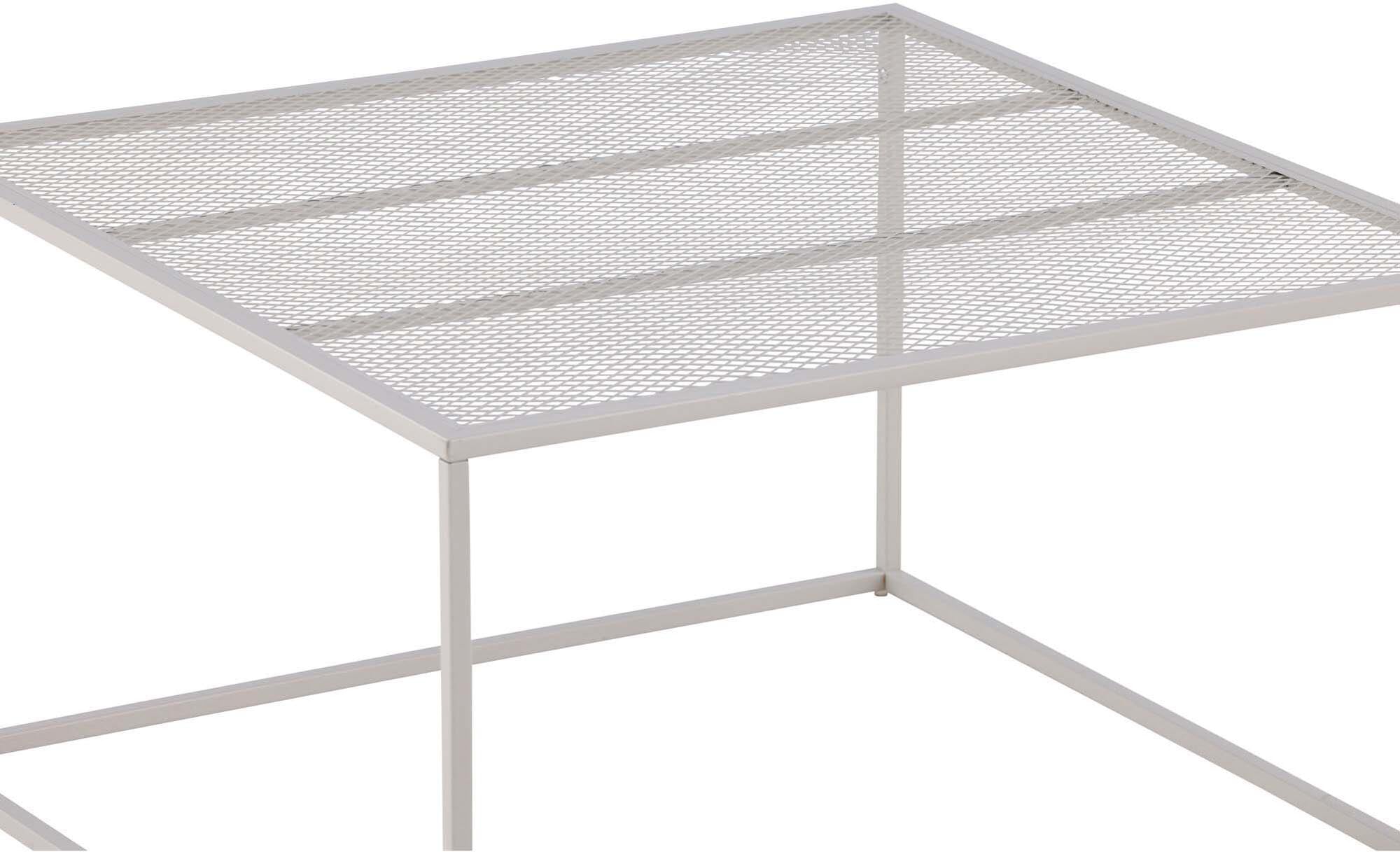 Stilvoller Netz Coffee Tisch von Venture Home aus robustem Stahl. Minimalistisches Design mit praktischer Gitterablage für jedes Zuhause.