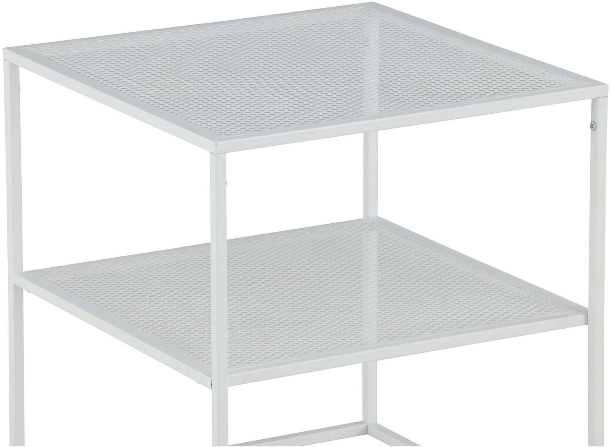 Eleganter Netz Beistelltisch von Venture Home aus hochwertigem beigem Stahl. Perfekt für jeden Raum, vereint Stil und Funktionalität.