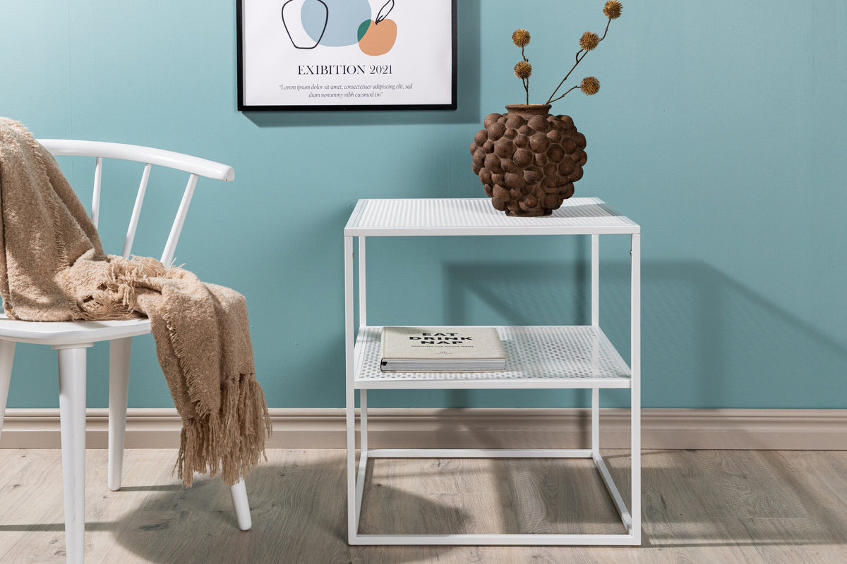 Netz Beistelltisch in Weiss präsentiert im Onlineshop von KAQTU Design AG. Beistelltisch ist von Venture Home