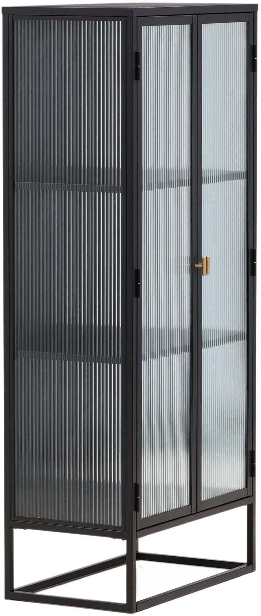 Moderner Garis Schrank von Venture Home mit eleganten Glastüren und stabiler Stahlkonstruktion. Perfekt für stilvolle Aufbewahrung und Dekoration.