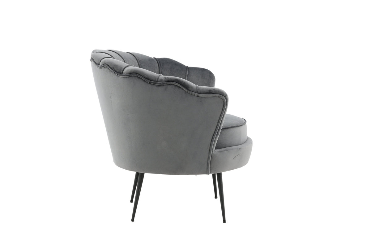 Calais Sessel in Dunkelgrau präsentiert im Onlineshop von KAQTU Design AG. Sessel mit Armlehnen ist von Venture Home