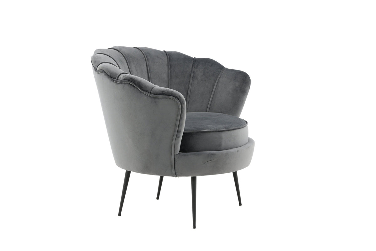 Calais Sessel in Dunkelgrau präsentiert im Onlineshop von KAQTU Design AG. Sessel mit Armlehnen ist von Venture Home